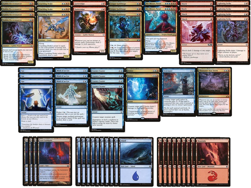 Izzet Counter/Burn Deck - Blue Red - Modern Legal - Custom Built - Magic The Gathering - MTG - 60 Card
